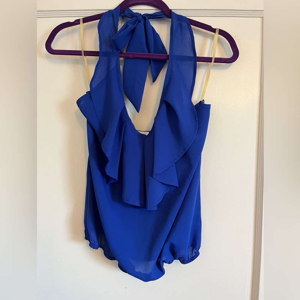 Poetry blue halter top